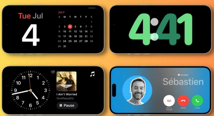 张家口苹果手机维修分享iOS17横屏充电待机显示有什么好处 