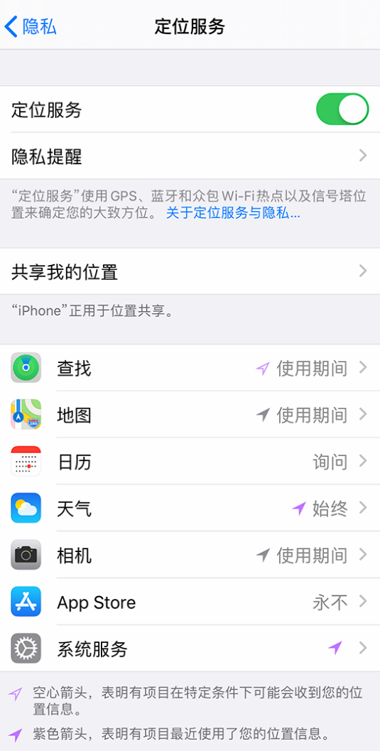 张家口苹果手机维修分享iPhone 状态栏中时间显示为蓝色图标是什么情况 